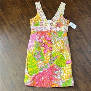 Trina Turk Vibrant Floral Backless Dress